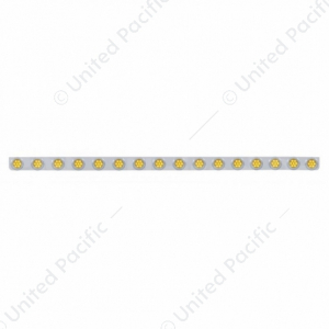79-1/2" Stainless Bumper Light Bracket With 16X 7 LED 2" Reflector Lights & Bezels