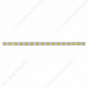 79-1/2" Stainless Bumper Light Bracket With 16X 9 LED 2" Beehive Lights & Bezels