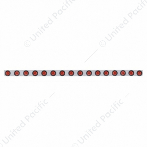 79-1/2" Stainless Bumper Light Bracket With 16X 9 LED 2" Reflector Light & Grommets