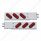 2-1/2" Bolt Pattern SS Spring Loaded Bar With 6 Oval 10 LED Lights -Red LED & Lens (Pair)