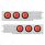 3-3/4" Bolt Pattern Deluxe SS Spring Loaded Bar W/6X 10 LED 4" Lights -Red LED & Lens (Pair)