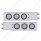 3-3/4" Bolt Pattern Deluxe SS Spring Loaded Bar W/6X 10 LED 4" Lights -Red LED/Clear Lens (Pair)
