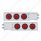 2-1/2" Bolt Pattern Chrome Spring Loaded Bar W/6X 4" 10 LED Lights -Red LED & Lens (Pair)