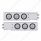 2-1/2" Bolt Pattern Chrome Spring Loaded Bar W/6X 4" 10 LED Lights -Red LED/Clear Lens (Pair)