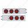 3-3/4" Bolt Pattern Deluxe SS Spring Loaded Bar W/6X 36 LED 4" Light -Red LED & Lens (Pair)