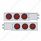2-1/2" Bolt Pattern Chrome Spring Loaded Bar W/6X 36 LED 4" Lights -Red LED & Lens (Pair)