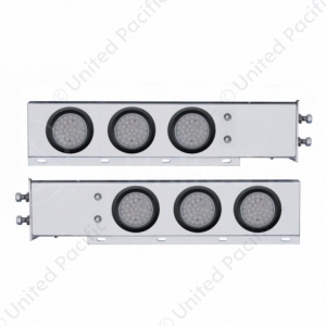 2-1/2" Bolt Pattern Chrome Spring Loaded Light Bar With 6X 36 LED 4" Lights (Pair)