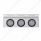 Stainless Top Mud Flap Plate With 3X 36 LED 4" Lights & Grommets - Red LED/Clear Lens (Each)