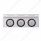 Stainless Top Mud Flap Plate With 3X 10 LED 4" Lights & Grommets - Red LED/Clear Lens (Each)