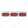 Stainless Top Mud Flap Plate With 3X 19 LED 6" Oval Lights & Grommets - Red LED/Red Lens (Each)
