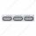 Stainless Top Mud Flap Plate With 3X 19 LED 6" Oval Lights & Grommets - Red LED/Clear Lens (Each)