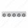 Stainless Top Mud Flap Plate With 5X 9 LED 2" Reflector Lights & Grommets - Red LED/Clear Lens (Each