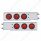 2-1/2" Bolt Pattern SS Spring Loaded Bar With 6X 4" 7 LED Lights -Red LED & Lens (Pair)