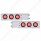 3-3/4" Bolt Pattern Chrome Spring Loaded Bar W/6X 4" 7 Red LED Lights - Red Lens (Pair)