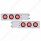 3-3/4" Bolt Pattern Deluxe SS Spring Loaded Bar W/6X 7 Red LED 4" Reflector Light -Red Lens (Pair)