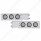 3-3/4" Bolt Pattern Deluxe SS Spring Loaded Bar W/6X 7 Red LED 4" Reflector Light -Clear Lens (Pair)
