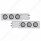 2-1/2" Bolt Pattern Chrome Spring Loaded Bar W/6X 4" 7 LED Lights -Red LED/Clear Lens (Pair)