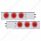 2" Bolt Pattern SS Spring Loaded Bar With 6X 21 LED 4" GloLight & Visors -Red LED & Lens (Pair)