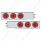 2" Bolt Pattern SS Spring Loaded Bar With 6X 21 LED 4" GloLight -Red LED & Lens (Pair)