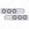 2" Bolt Pattern SS Spring Loaded Bar With 6X 21 LED 4" GloLight -Red LED/Clear Lens (Pair)