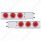 3-3/4" Bolt Pattern CR Spring Loaded Rear Bar W/6X 21 Red LED 4" GloLight & Visors - Red Lens (Pair)