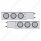 3-3/4" Bolt Pattern CR Spring Loaded Rear Bar W/6X 21 Red LED 4" GloLight & Grommet - Clear Lens (Pa