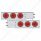 2-1/2" Bolt Pattern Chrome Spring Loaded Rear Bar W/6X 21 Red LED 4" GloLight & Grommet-Red Lens (Pa
