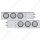 2-1/2" Bolt Pattern Chrome Spring Loaded Rear Bar W/6X 21 Red LED 4" GloLight & Grommet-Clear Lens (