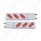 3-3/4" Bolt Pattern SS Spring Loaded Bar With 6X 22 Red LED 6" Oval GloLight & Visor -Red Lens (Pair