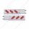 3-3/4" Bolt Pattern SS Spring Loaded Bar With 6X 22 Red LED 6" Oval GloLight & Visor -Clear Lens (Pa