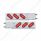 3-3/4" Bolt Pattern SS Spring Loaded Bar With 6X 22 Red LED 6" Oval GloLight & Grommet -Red Lens (Pa