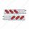 3-3/4" Bolt Pattern SS Spring Loaded Bar With 6X 22 Red LED 6" Oval GloLight & Grommet -Clear Lens (