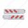 2-1/2" Bolt Pattern SS Spring Loaded Bar With 6X 22 Red LED 6" Oval GloLight & Visor -Red Lens (Pair