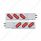 2-1/2" Bolt Pattern SS Spring Loaded Bar With 6X 22 Red LED 6" Oval GloLight & Grommet -Red Lens (Pa