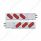 2-1/2" Bolt Pattern SS Spring Loaded Bar With 6X 22 Red LED 6" Oval GloLight & Grommet -Clear Lens (