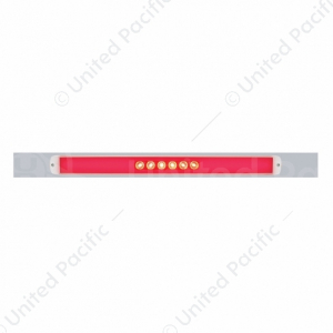 Chrome Top Mud Flap Plate With 28 LED 17" GloLight Bar (Each)