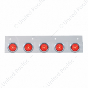 Stainless Top Mud Flap Bracket With 5X 6 LED 2" GloLight & Visors (Each)