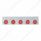 Stainless Top Mud Flap Bracket With 5X 6 LED 2" GloLight & Visors - Red LED/Red Lens (Each)