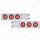 3-3/4" Bolt Pattern SS Spring Loaded Bar With 6X 36 LED 4" Lights -Red LED & Lens (Pair)