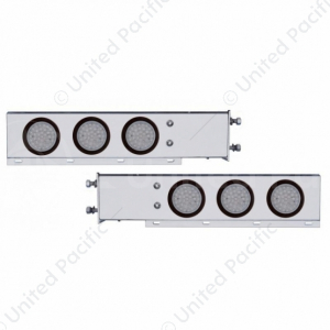 3-3/4" Bolt Pattern Stainless Spring Loaded Light Bar With 6X 36 LED 4" Lights (Pair)