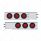 2" Bolt Pattern SS Spring Loaded Bar With 6X 36 LED 4" Lights -Red LED & Lens (Pair)