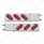 3-3/4" Bolt Pattern SS Spring Loaded Bar With 6" Oval 19 LED Lights -Red LED & Lens (Pair)