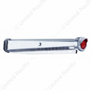 30" Heavy Duty Mud Flap Hangers With 9 LED End Cap & Visor - Red LED/Red Lens (Pair)