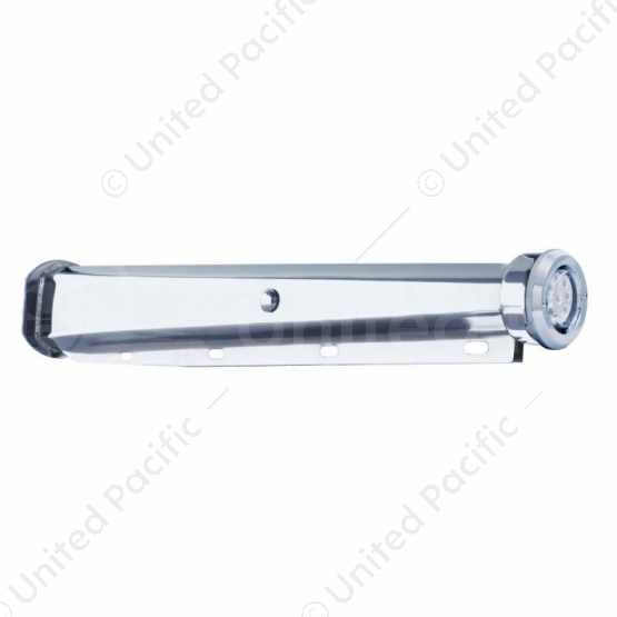 30" Heavy Duty Mud Flap Hangers With 9 LED Reflector End Cap & Bezel - Amber LED/Clear Lens (Pair)