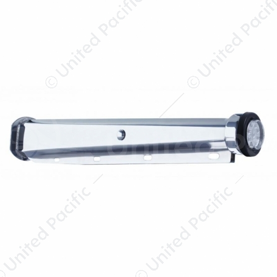 30" Heavy Duty Mud Flap Hangers With 9 LED Reflector End Cap & Grommet - Amber LED/Clear Lens (Pair)