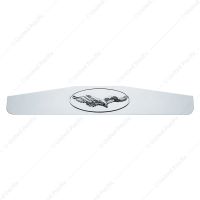 4" x 24" Chrome Bottom Mud Flap Weight With Oval Cast Eagle Emblem