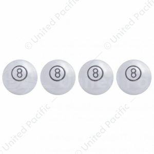 Chrome Large "8" Ball Valve Caps (4-Pack)