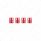 Red Dice Valve Caps With White Dots (Set of 4)