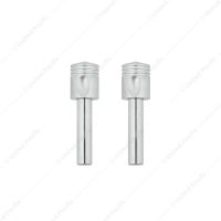 Chrome Piston Door Lock Knobs (2Pc/Set)