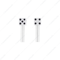 Dice Door Lock Knobs - White (2Pc/Set)